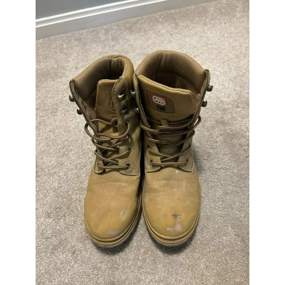 ECKO UNLTD Womens Brown Lace-Up Work Boot Ankle Boots Shoes Size 7 Jay-01L - Picture 3 of 8